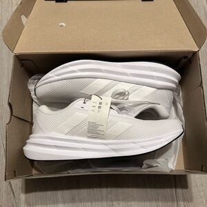 adidas White Mesh Training Sneakers with Subtle Black Outsole